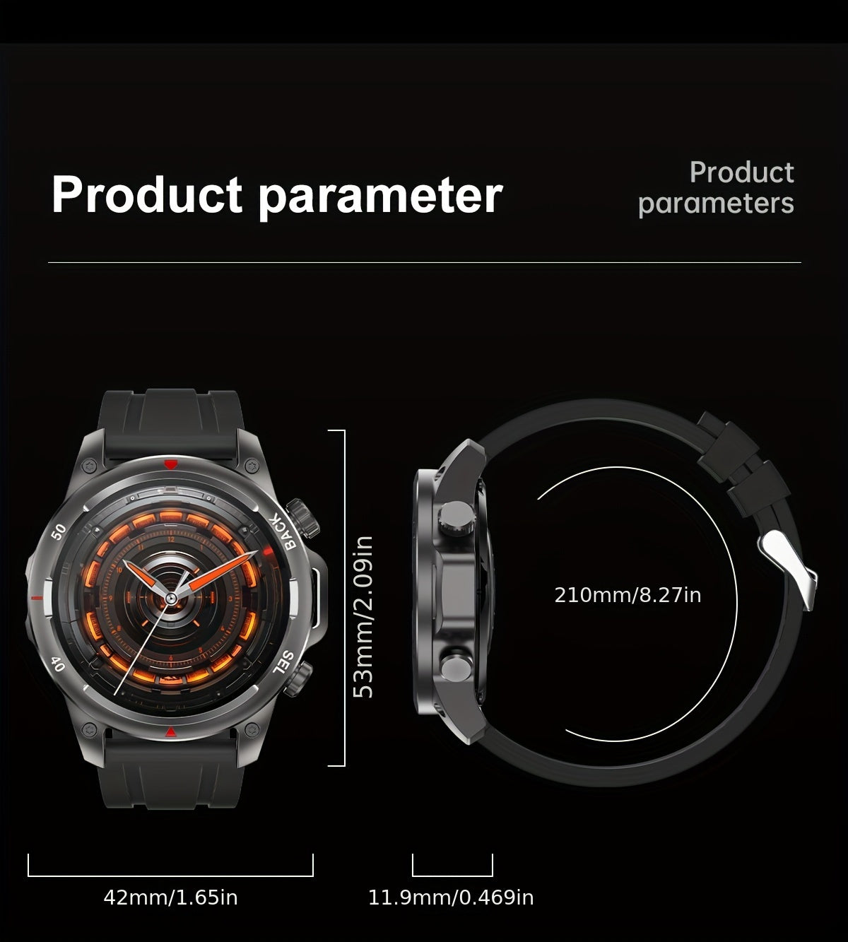 GPS Smartwatch for Men – 360×360 HD Screen, AI Voice, Wireless Calling, NFC, Compass, LED Lighting, Motion Trajectory, Outdoor Sport Fitness Tracker, Father's Day Gift