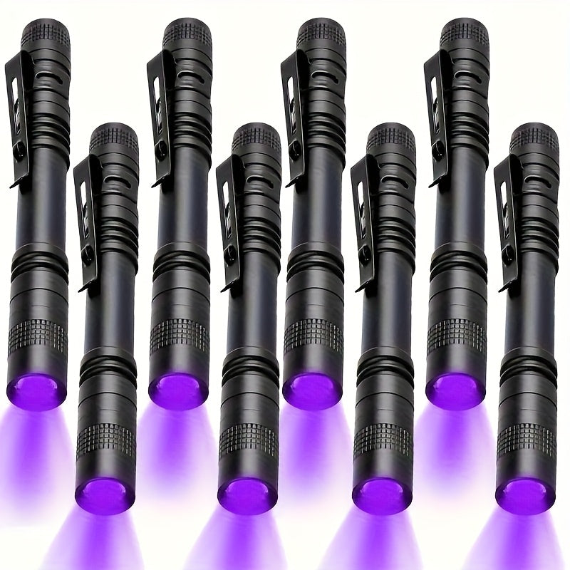 UV Black Light Flashlight 2-12 Pack Mini Blacklight Pen - Pet Urine Detector, Resin Curing, Scorpion Detection, Glow Party LED UV Lamp Set