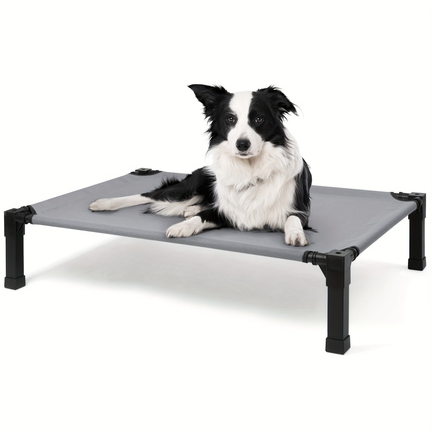 Cooling Elevated Dog Bed Raised Cot with Breathable Mesh and Metal Frame - Washable Portable Dog Cot with No-Slip Feet for Indoor and Outdoor Use, Multiple Sizes and Colors Available