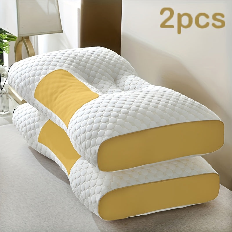 Bed Pillows 2-Pack – Ultra-Soft Neck Support Pillow Inserts with Removable Machine-Washable Covers, Breathable Deep Sleep, All-Season Bedroom Comfort