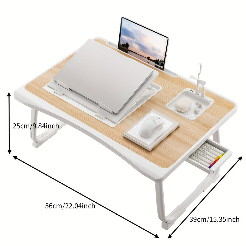 Foldable Laptop Bed Tray Table Portable Lap Desk Stand for Eating Reading Writing on Bed Sofa Floor โ Sturdy & Lightweight