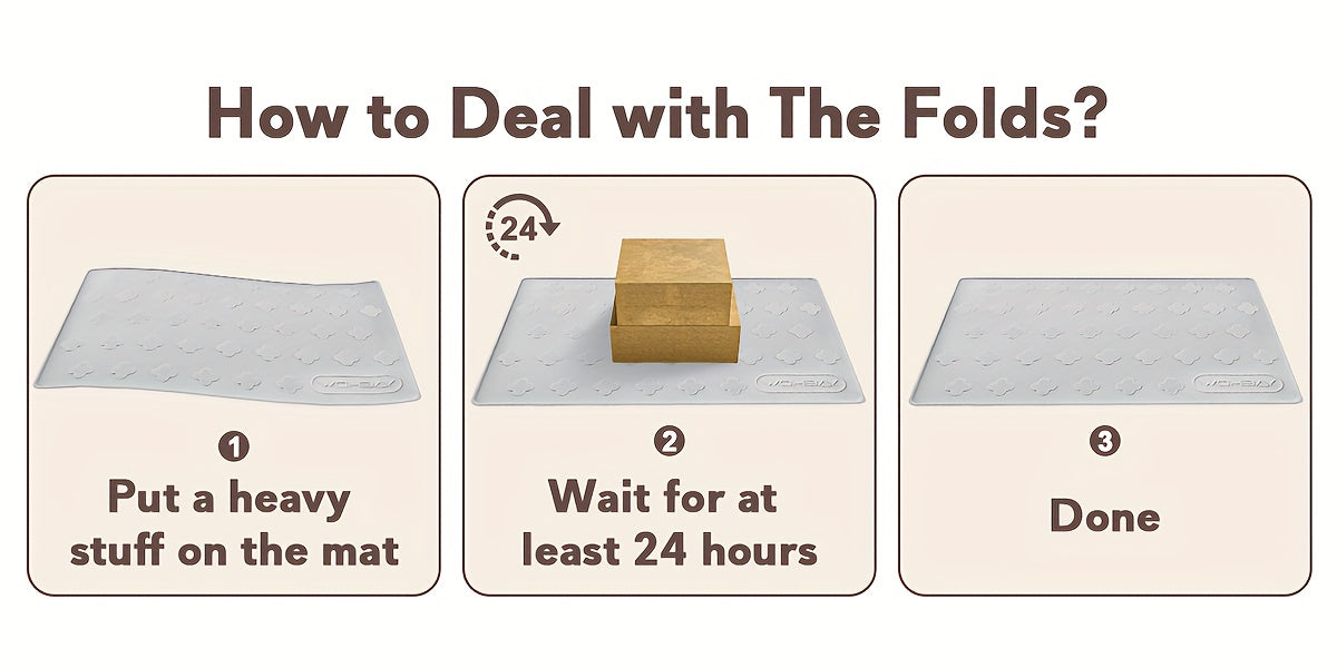 XXL Silicone Cat Litter Mat 3-in-1 โ Washable Non-Slip Floor Protector with Raised Edges, Traps Litter, Kibble & Crumbs, Foldable Pet Feeding Mat for Cats, 34x22 Inch, Light Grey & Dark Gray