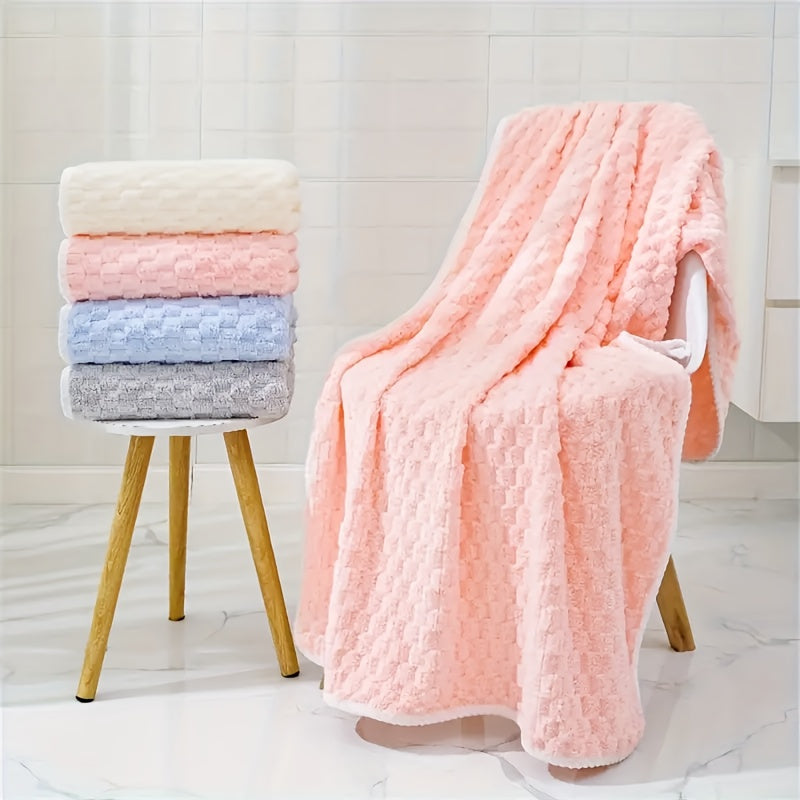 Waffle Weave Bath Towels 4-Pack & 8-Pack Ultra-Soft Quick-Dry Microfiber – Super Absorbent 281g/m² 80/20 Polyamide Spa Gym Travel Towels, Lint-Free Antimicrobial, Multiple Colors