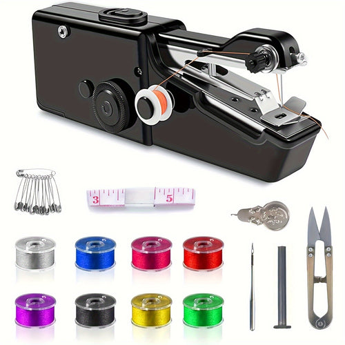 Handheld Mini Sewing Machine 36-Piece Set Cordless Portable Electric Sewing Kit for Beginners Adults Home Travel Clothes Repair Purple Black White Pink