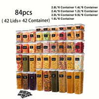 84pcs (42 lids + 42 jars)/-ppC42