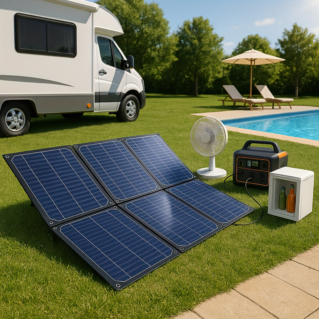 Solar Panel Kit with Battery Charging Controller – Portable Off-Grid Power for Car, RV, Caravan, Camping & Outdoor Use
