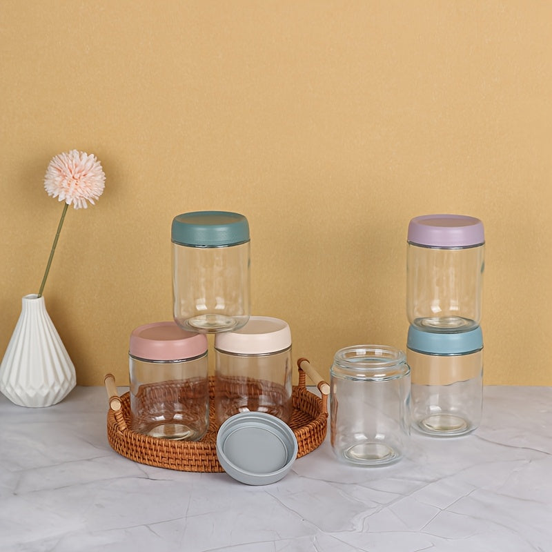 6-Pack 16oz Wide Mouth Glass Mason Jars with Airtight Lids – Overnight Oats Containers, Meal Prep Food Storage Jars for Yogurt, Salad, Snacks, Spice, Sugar, Pantry – BPA-Free Kitchen Organizer Set