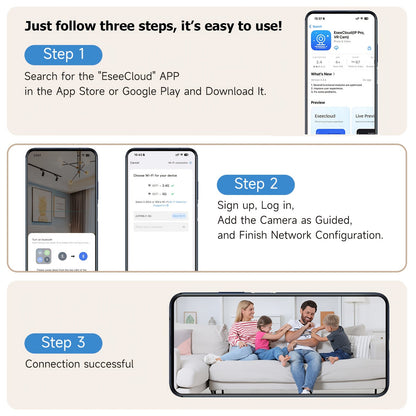 2-Pack Indoor Security Camera 355° Rotation – 2.4G/5G WiFi, Motion Detection, Full-Color Night Vision, Two-Way Audio, Cloud & 256GB TF Card Storage, Alexa Compatible, Baby & Pet Monitor for Home