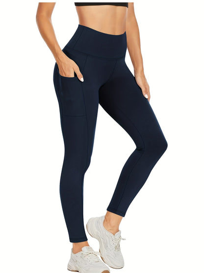 Women's High Waist Yoga Pants with Tummy Control & Butt Lifting – Soft Elastic Breathable Leggings for Fitness, Cycling, Running & Yoga, Black Dark Gray Burgundy Navy, Sizes S-XXL