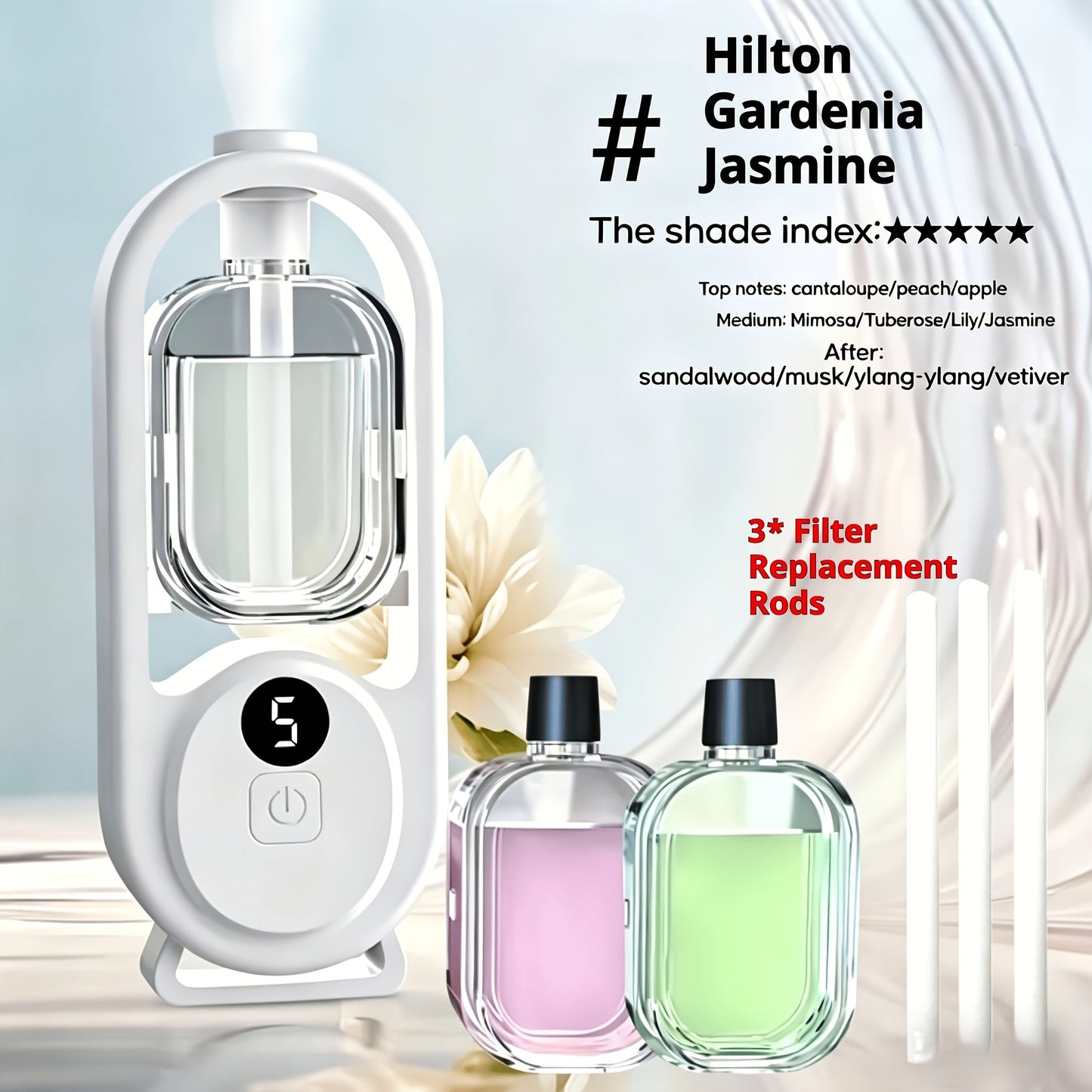 Essential Oil Diffuser Aromatherapy Humidifier with 7 Color LED Light, USB Powered Quiet Mini Aroma Diffuser for Bedroom, Office, Yoga & Home – Timer Setting, Multiple Scents Available