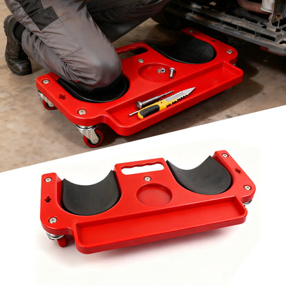 Rolling Knee Creeper Pad with Built-In Tool Tray – ABS High-Impact Frame, Cushioned Kneeling Pad for Mechanics, Carpenters, Flooring & Car Repairs – Multi-Color Automotive Repair Aid & Workshop Gift