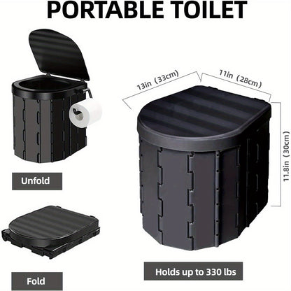 Portable Camping Toilet & Privacy Tent – Pop Up Potty Tent for Adults with 12 Toilet Bags, Ground Stakes, Windproof Ropes & Moisture Mat, Foldable Outdoor Toilet for Camping Travel Hiking