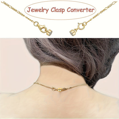 Magnetic Necklace Clasps and Closures with Lobster Clasp – Easy-Connect Magnet Jewelry Clasp Converters for Bracelets, Necklaces & Chains, Arthritis-Friendly Jewelry Fasteners