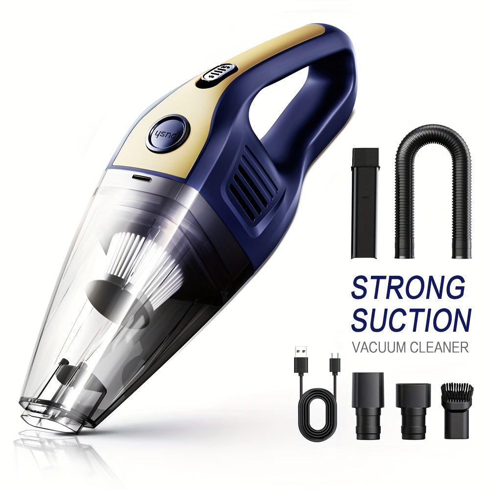 Cordless Handheld Vacuum Cleaner 5000Pa Strong Suction USB Rechargeable Portable Wireless Vacuum for Car Interior, Home, Office & Pet Hair – 40dB Low Noise, 2000mAh Battery, One-Click Dust Empty