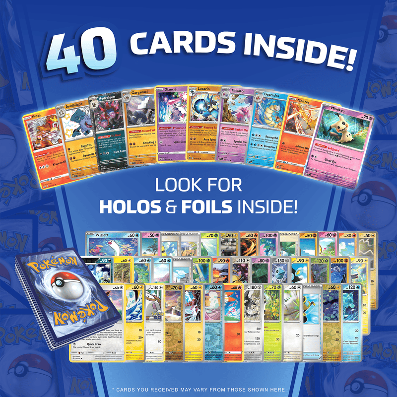 Pokemon Cards 40 Pack Guaranteed Holographic Rare Holo Value Bundle Vintage to Modern Sets 1996 to Present Random Assorted Official Pokemon Trading Cards Gift for Collectors and Fans