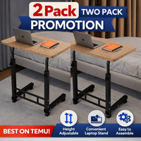 2 PCS Bedside Computer Desk- Cloth Pattern