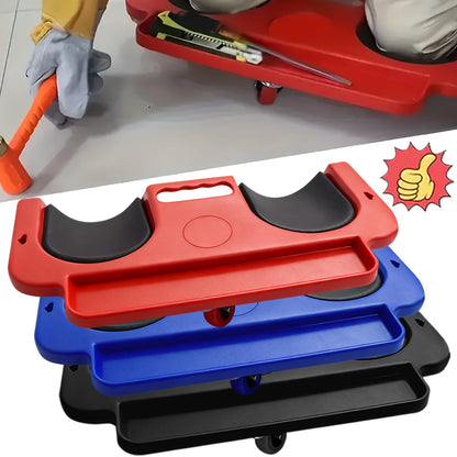Rolling Knee Creeper Pad with Built-In Tool Tray – ABS High-Impact Frame, Cushioned Kneeling Pad for Mechanics, Carpenters, Flooring & Car Repairs – Multi-Color Automotive Repair Aid & Workshop Gift