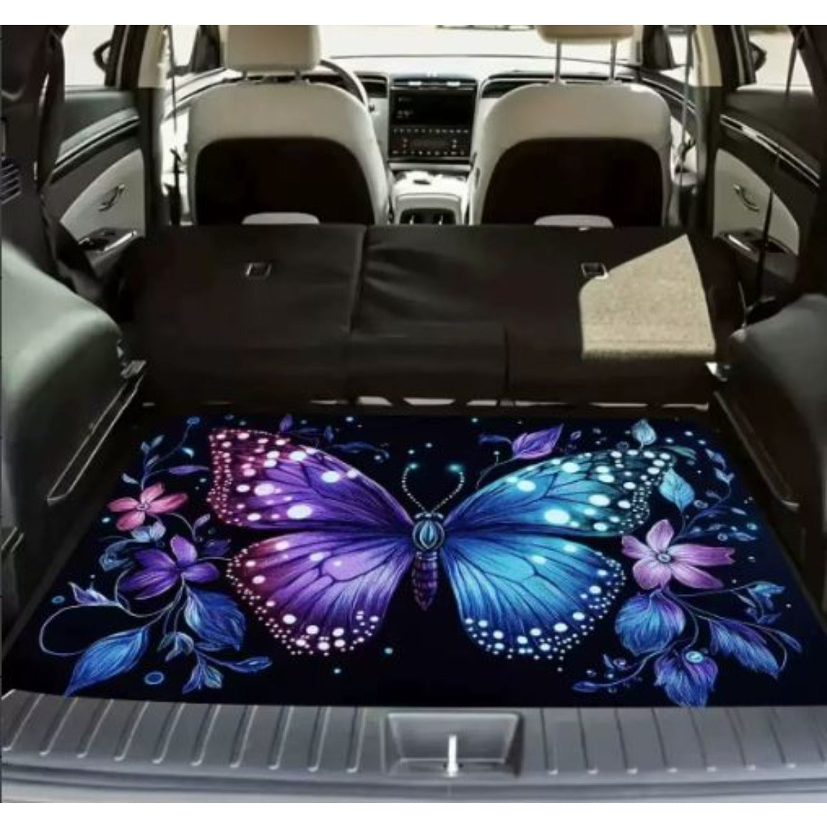 Car Trunk Mat Cargo Liner – Non-Slip Waterproof Floor Mat with Unique Patterns, Durable Vehicle Interior Protector from Dirt, Spills & Scratches, Universal Fit