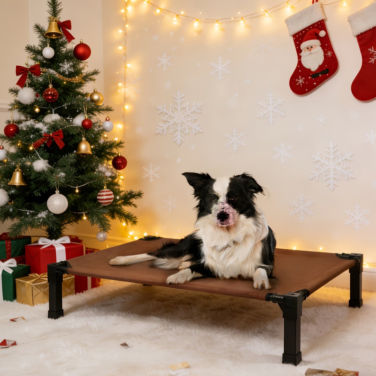 Cooling Elevated Dog Bed Raised Cot with Breathable Mesh and Metal Frame - Washable Portable Dog Cot with No-Slip Feet for Indoor and Outdoor Use, Multiple Sizes and Colors Available