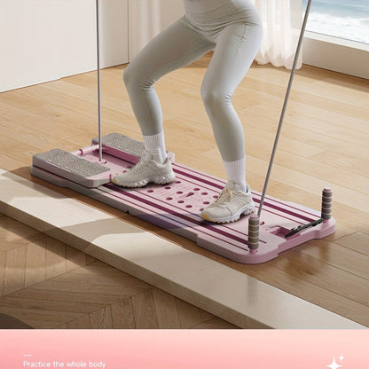9-in-1 Portable Pilates Reformer Board for Home Gym – Multifunctional Ab Wheel & Push-Up Workout Machine, Full Body Core Trainer, Muscle Toning Exercise Equipment, Ideal Gift for Her & Him