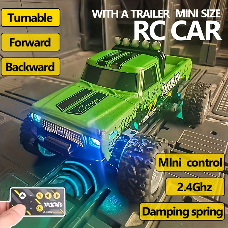 1:64 Alloy Mini Remote Control Off-Road Truck with Shock Absorbers Die-Cast RC Car Toy Gift for Boys Kids Birthday Christmas Halloween Dark Gray Teal Green Sky Blue Mixed