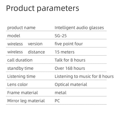 Bluetooth Smart Glasses with Touch Controls & Open Ear Audio – Integrated Microphone, Hands-Free Calls & Music, Polarized Lens, Ideal for Outdoor Sports, Driving & Everyday Wear
