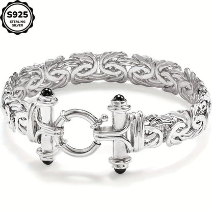 925 Sterling Silver Classic Women's Bracelet with Gift Box - Elegant Silver Gold Wrist Jewelry for Birthday, Valentine's Day, Graduation, Christmas & Special Occasion Gift for Women