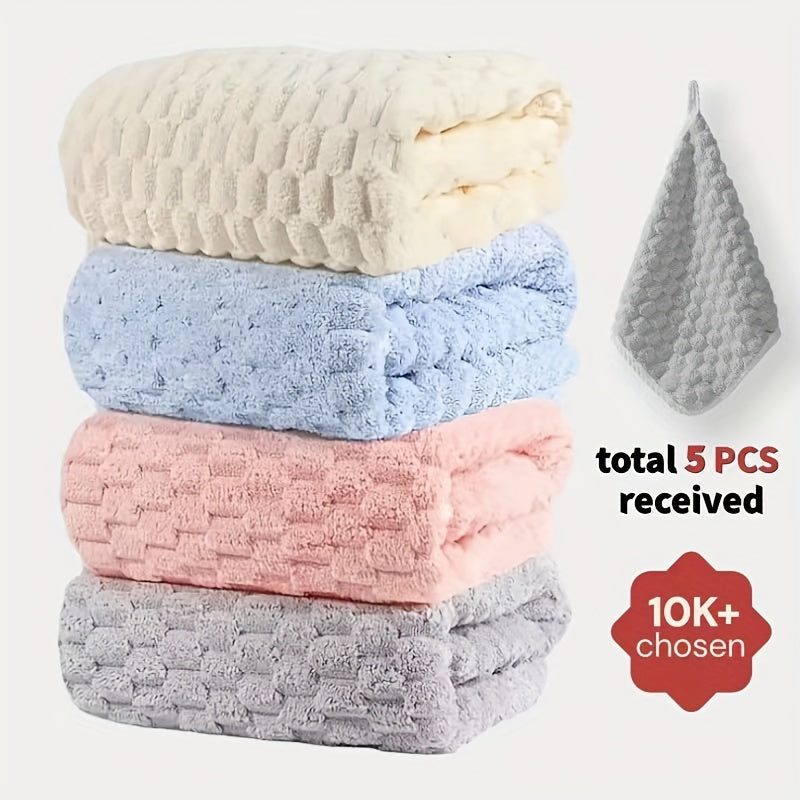 Waffle Weave Bath Towels 4-Pack & 8-Pack Ultra-Soft Quick-Dry Microfiber – Super Absorbent 281g/m² 80/20 Polyamide Spa Gym Travel Towels, Lint-Free Antimicrobial, Multiple Colors