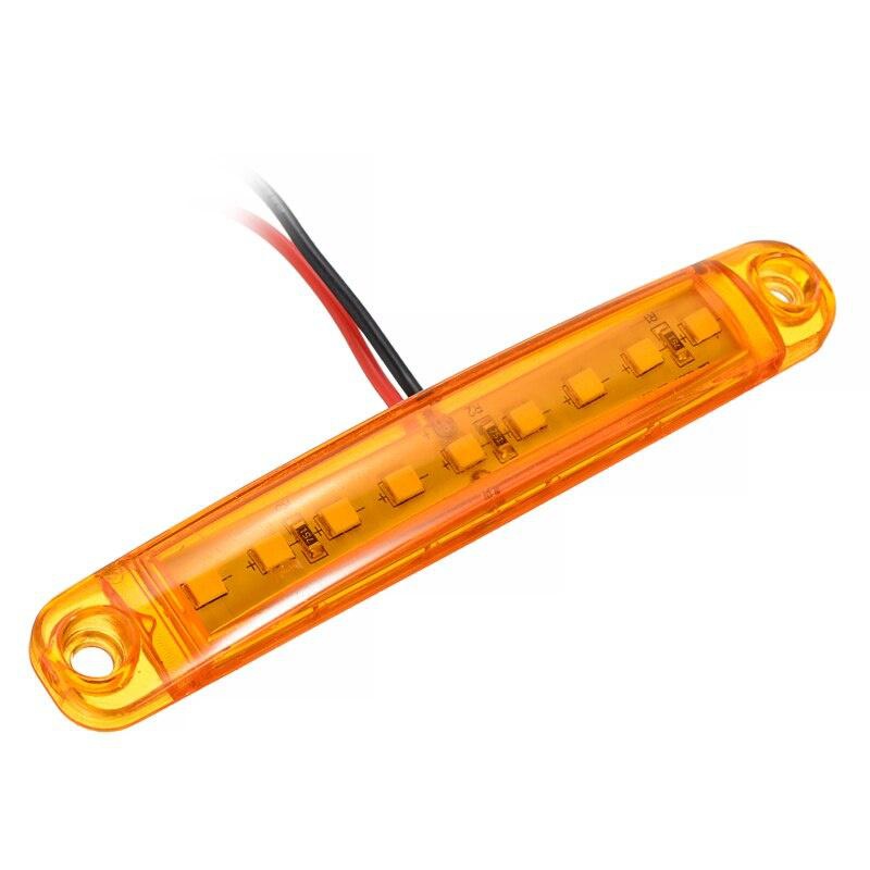 12V 9-LED Side Marker Lights 20-Pack Universal Indicator Clearance Lamp Bar for Truck Car Trailer SUV – White Red Amber Blue Green – Bright LED Side Marker Light Kit