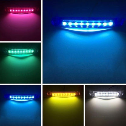 12V 9-LED Side Marker Lights 20-Pack Universal Indicator Clearance Lamp Bar for Truck Car Trailer SUV – White Red Amber Blue Green – Bright LED Side Marker Light Kit