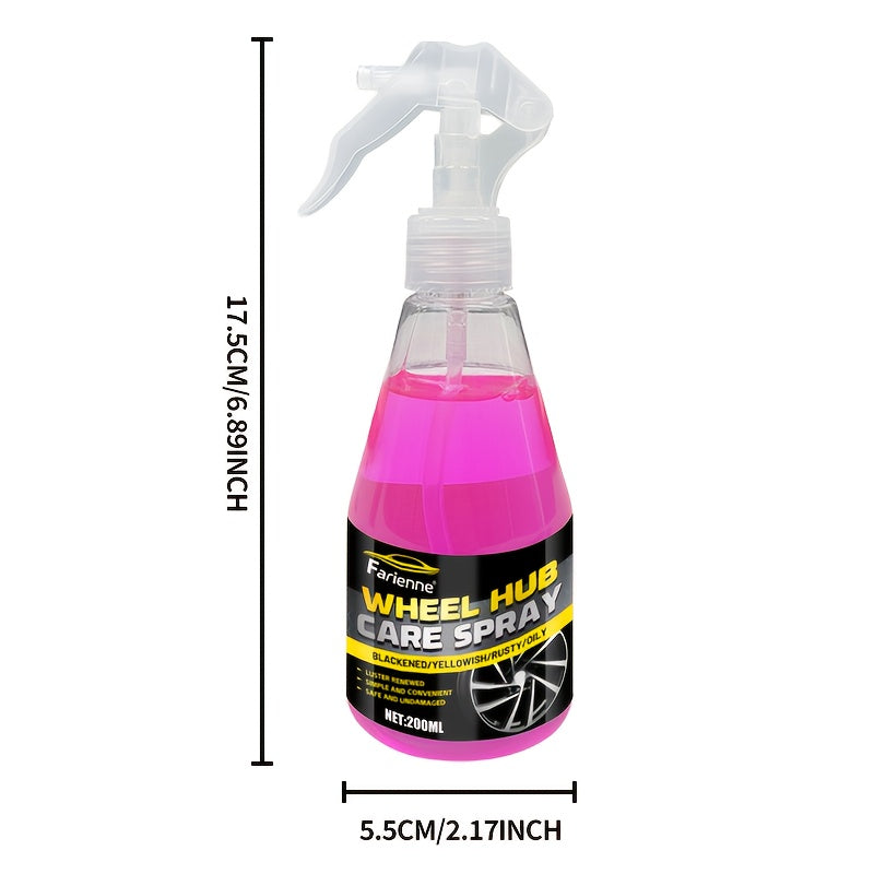 Wheel Cleaner & Iron Remover Spray 6.76oz Brake Dust Remover Restores Shine Prevents Corrosion Safe for Alloy Chrome Painted Steel Wheels Easy Trigger Spray Car Wheel Detailing Cleaner
