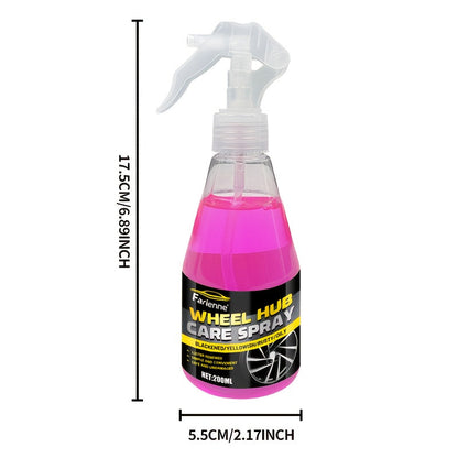 Wheel Cleaner & Iron Remover Spray 6.76oz Brake Dust Remover Restores Shine Prevents Corrosion Safe for Alloy Chrome Painted Steel Wheels Easy Trigger Spray Car Wheel Detailing Cleaner
