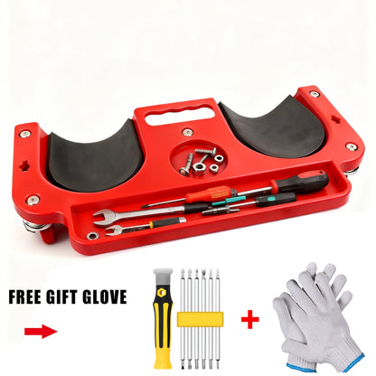 Rolling Knee Creeper Pad with Built-In Tool Tray – ABS High-Impact Frame, Cushioned Kneeling Pad for Mechanics, Carpenters, Flooring & Car Repairs – Multi-Color Automotive Repair Aid & Workshop Gift