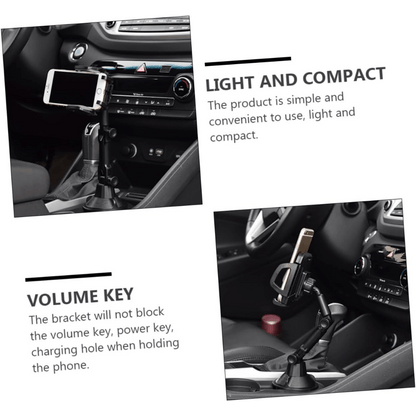 Car Cup Holder Phone Mount, Universal Adjustable Cell Phone Holder for Car Cup Holder, 360° Rotation Cradle Stand Compatible with iPhone Samsung All Smartphones
