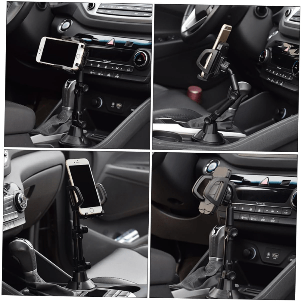 Car Cup Holder Phone Mount, Universal Adjustable Cell Phone Holder for Car Cup Holder, 360° Rotation Cradle Stand Compatible with iPhone Samsung All Smartphones