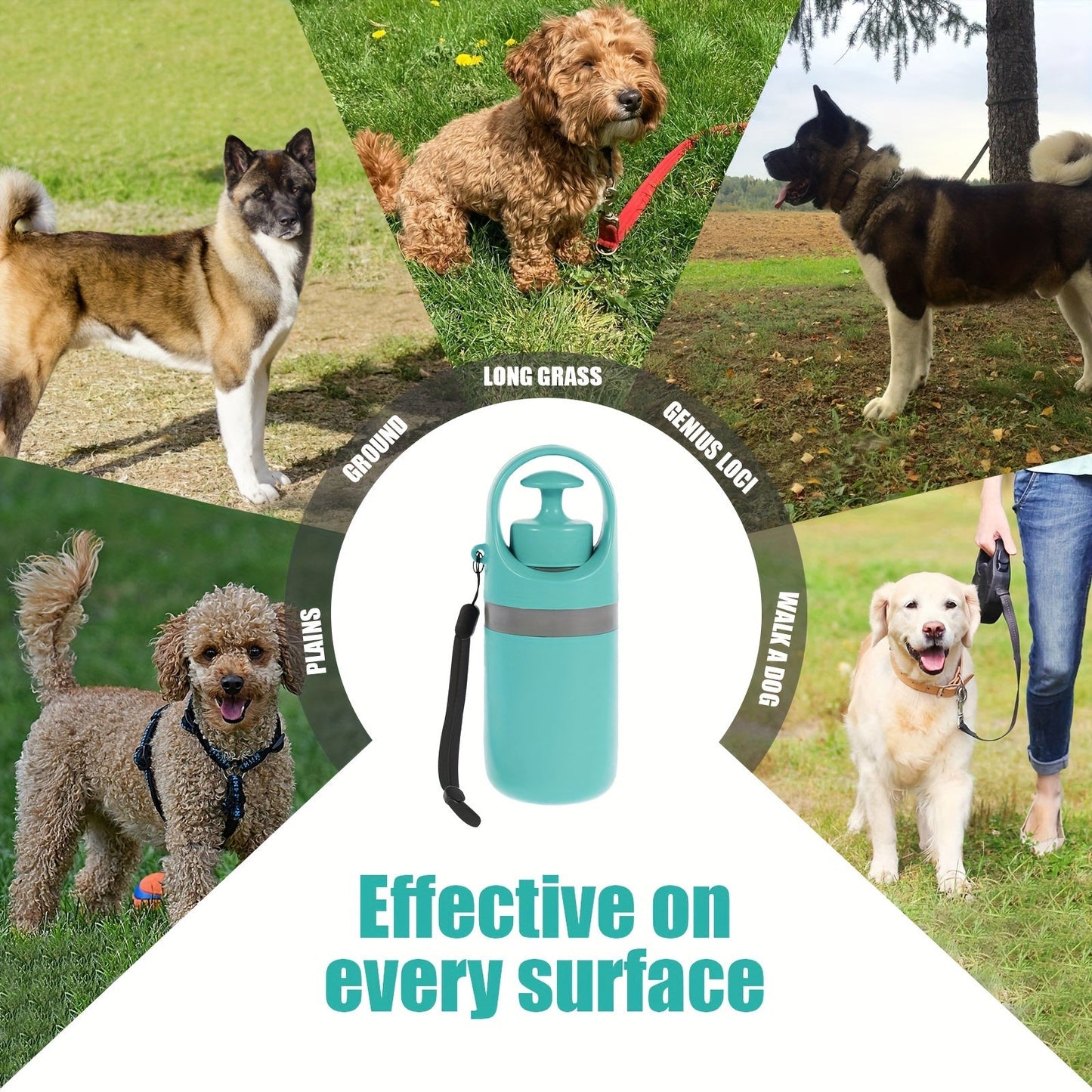 Portable Dog Poop Picker EVA Pooper Scooper with Bag – Lightweight Sanitary Outdoor Dog Waste Removal Tool No Battery Required