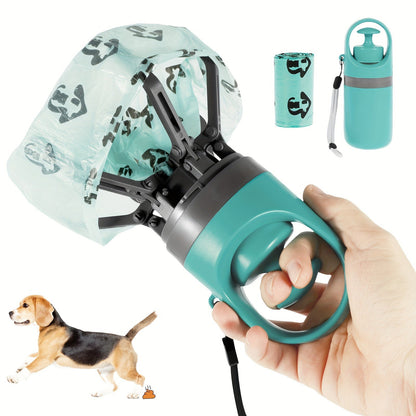 Portable Dog Poop Picker EVA Pooper Scooper with Bag – Lightweight Sanitary Outdoor Dog Waste Removal Tool No Battery Required
