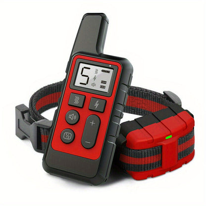 2600FT Remote Dog Training Collar with Shock, Vibration & Bark Control – Long Range E-Collar for Behavior Correction, Available in Red, Orange & Black