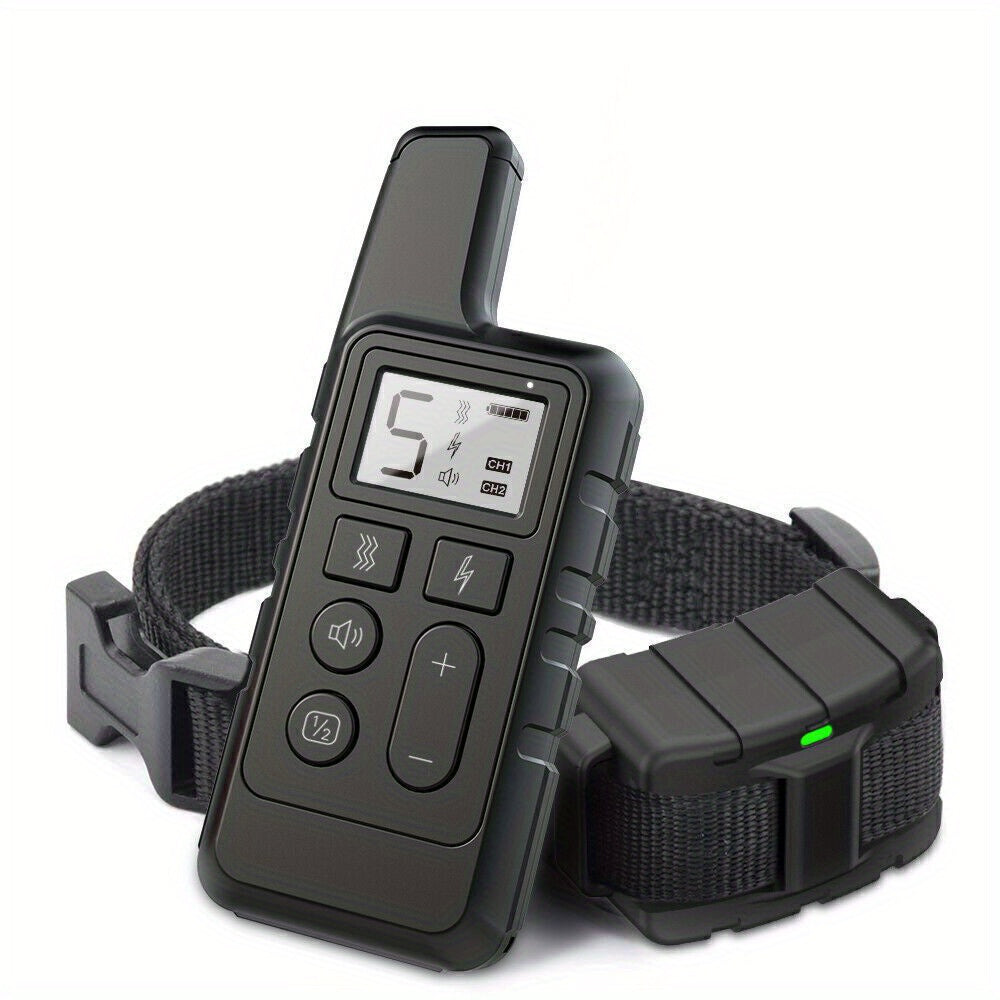 2600FT Remote Dog Training Collar with Shock, Vibration & Bark Control – Long Range E-Collar for Behavior Correction, Available in Red, Orange & Black