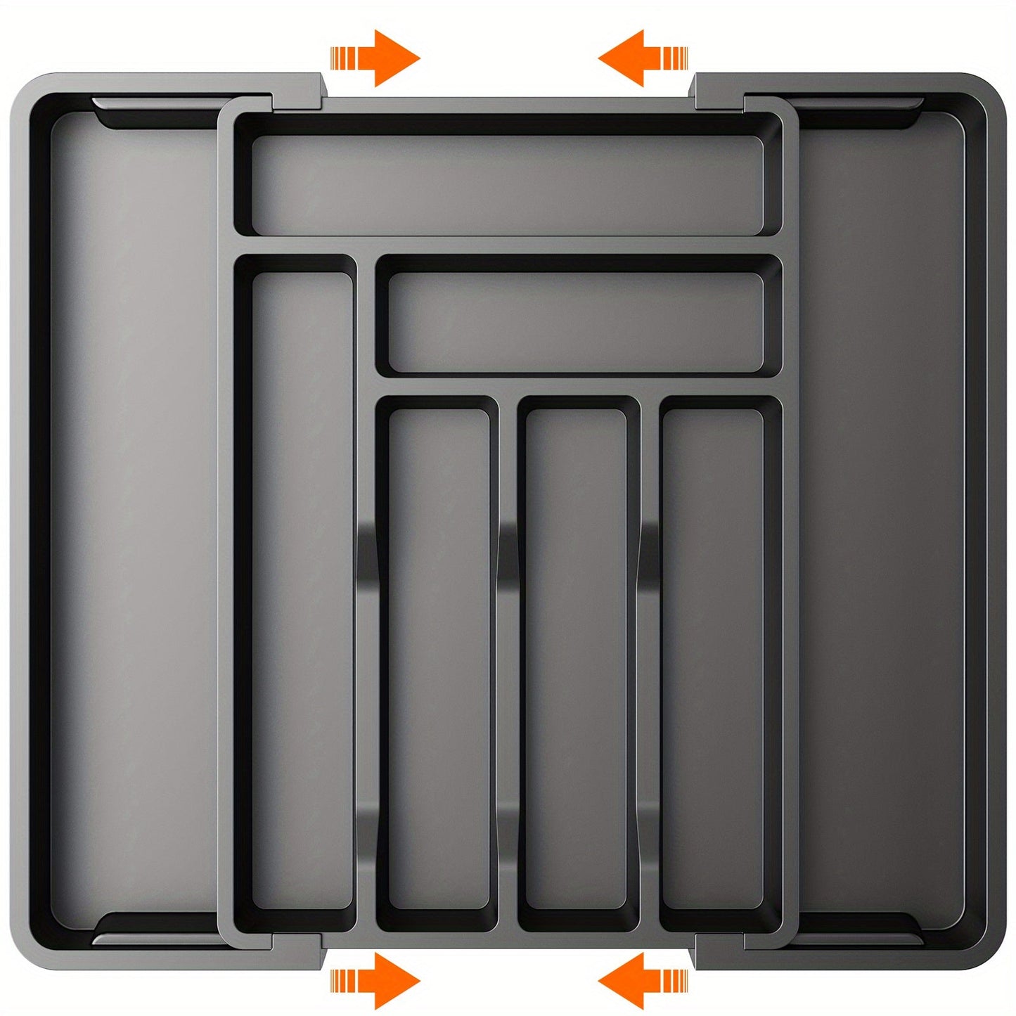 Expandable Cutlery Tray Drawer Organizer – Adjustable Kitchen Silverware Organizer for Knives, Forks & Spoons with Labels – Fits Kitchen, Bedroom & Living Room Drawers – Bamboo & Plastic