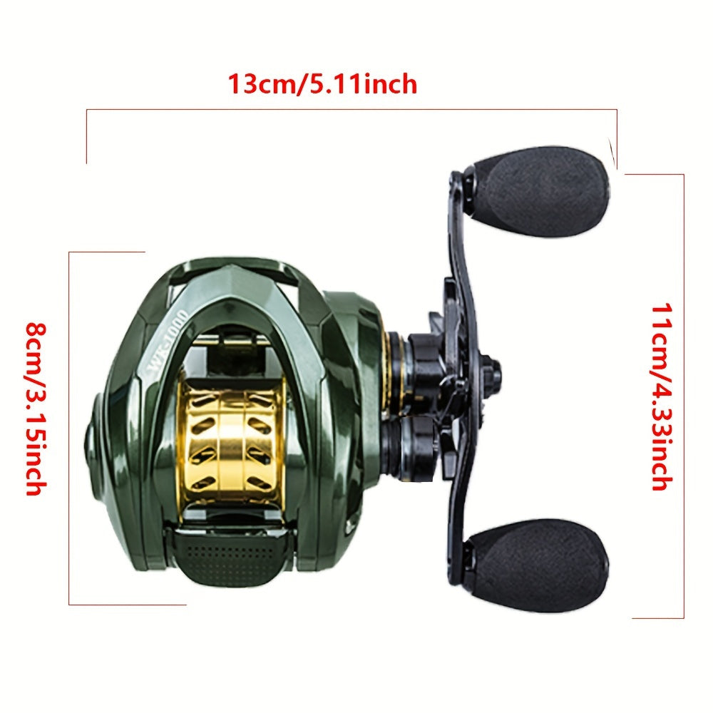 Heavy Duty Fishing Reel High Speed Gear Ratio Aluminum Alloy Saltwater Freshwater Spinning Reel Left Right Hand for Experienced Anglers Big Fish