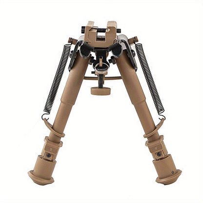 Adjustable Rifle Bipod 6-9 Inch 5 Height Settings Quick Release Adapter Foldable Retractable Lightweight Aluminum Alloy M-LOK Mount Rubber Feet for Hunting Shooting Outdoor Sports