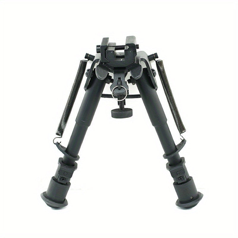 Adjustable Rifle Bipod 6-9 Inch 5 Height Settings Quick Release Adapter Foldable Retractable Lightweight Aluminum Alloy M-LOK Mount Rubber Feet for Hunting Shooting Outdoor Sports