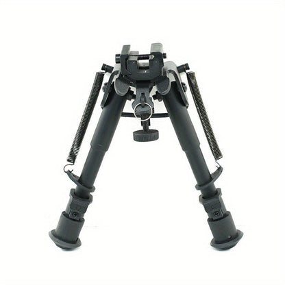 Adjustable Rifle Bipod 6-9 Inch 5 Height Settings Quick Release Adapter Foldable Retractable Lightweight Aluminum Alloy M-LOK Mount Rubber Feet for Hunting Shooting Outdoor Sports