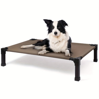 Cooling Elevated Dog Bed Raised Cot with Breathable Mesh and Metal Frame - Washable Portable Dog Cot with No-Slip Feet for Indoor and Outdoor Use, Multiple Sizes and Colors Available