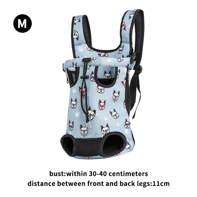 Hands-Free Pet Backpack Carrier for Cats & Small Dogs – Breathable Mesh Harness with Adjustable Shoulder Straps, Outdoor Travel Bag for Hiking, Cycling & Park Walks, Perfect Halloween & Christmas Gift