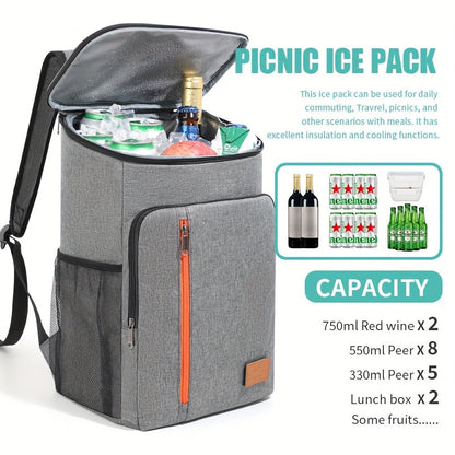 Insulated Cooler Backpack Extra Large Holds 30+ Cans, Leakproof Shoulder Bag for Men & Women, Perfect for Camping BBQ Beach Picnic Hiking – Compatible with Ice Packs