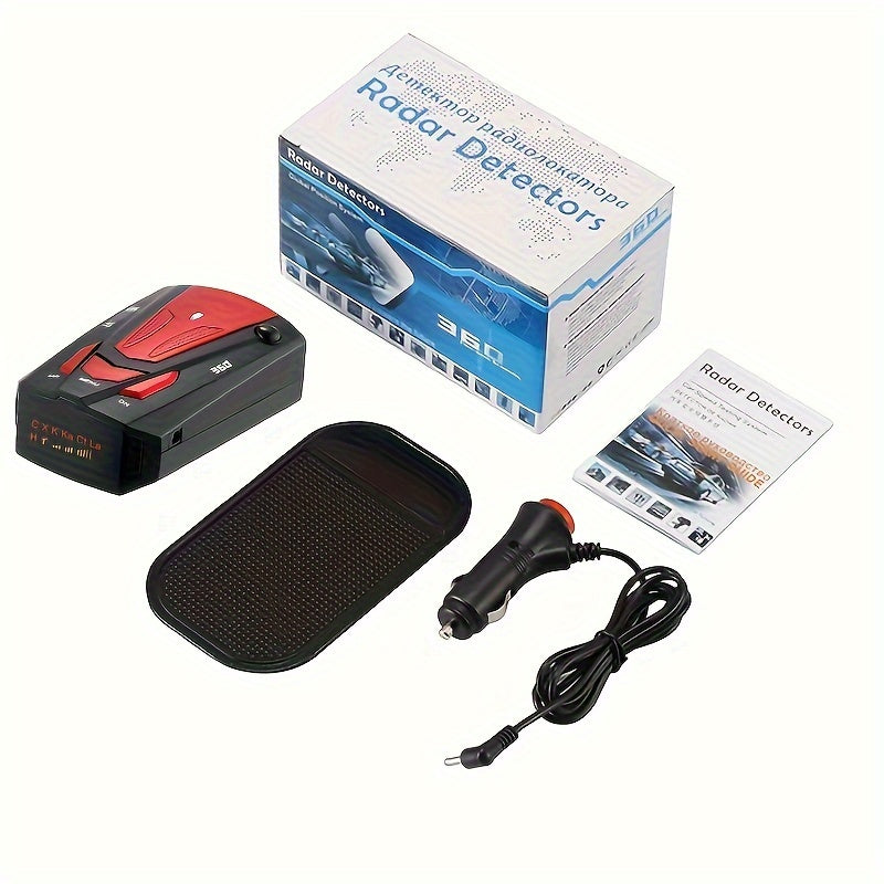 16-Band Car Radar & GPS Detector – 360° LIDAR & Anti-Speed Camera Detection, Voice Alarm, Real-Time Threat Alerts for Safer Driving