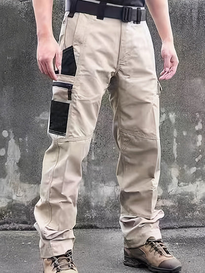Men's Tactical Cargo Pants 2-Pack Ripstop Multi-Pocket Outdoor Work Pants for Camping Hiking Hunting Fishing Straight Leg Belt Loops S-XXXL