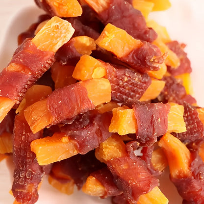 Duck Wrapped Sweet Potato Dog Treats, Natural High-Protein Chicken Chews for Small, Medium & Large Dogs, Grain-Friendly Easy-to-Digest Healthy Training Snacks